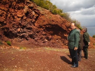 At a past-productive ferro-nickel deposit, eastern Albania.