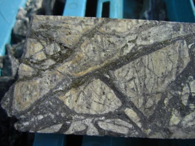 Multi-stage copper-gold stockwork mineralization, northwestern Turkey.